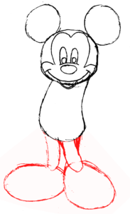 Hedendaags Hoe Teken Je Mickey Mouse - Leer het in stappen op ND-33