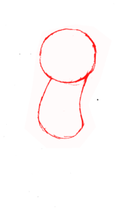 Hoe Teken Je Mickey Mouse Stap 1 (Hoofd en bovenlichaam)