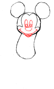 Hoe Teken Je Mickey Mouse 4 (gezicht)